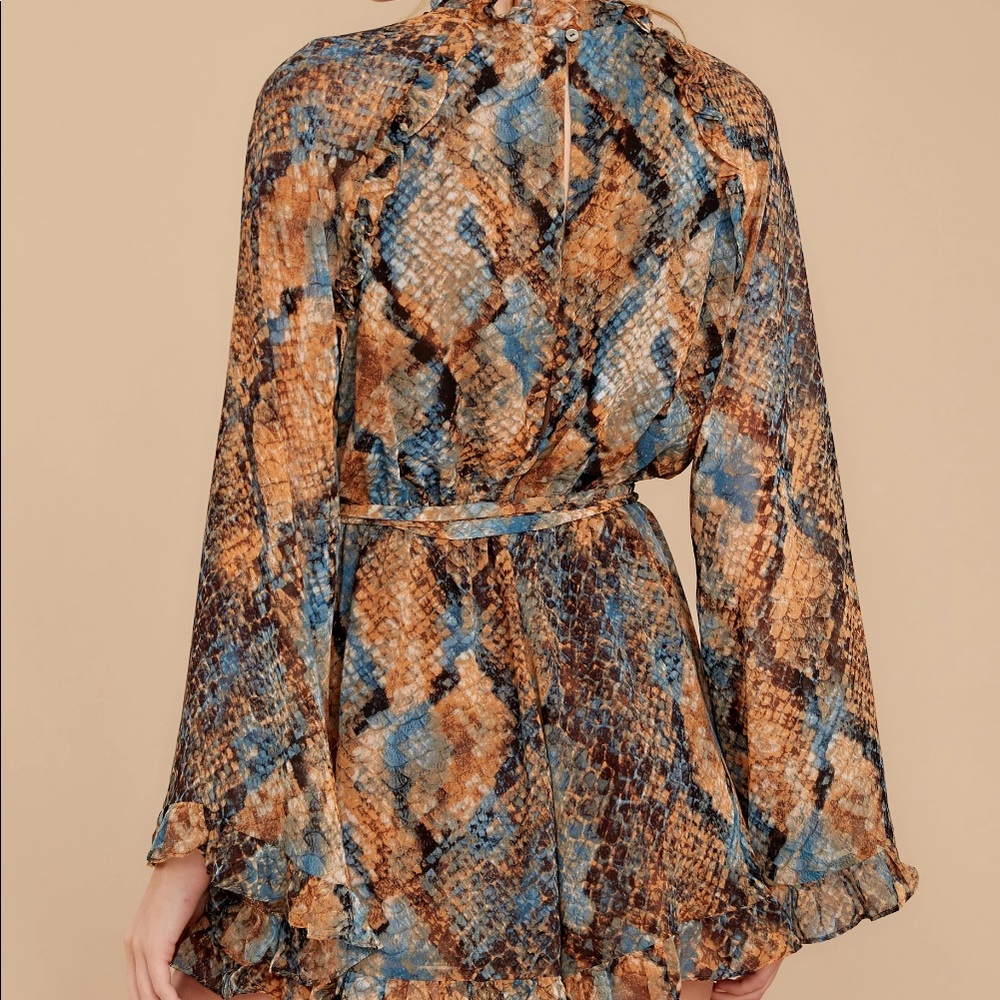 Know what to expect snakeskin romper size Medium